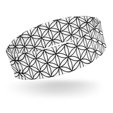 Load image into Gallery viewer, TRILLYYON - White &amp; Black - Flower Of Life Headband