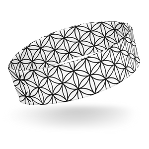 TRILLYYON - White & Black - Flower Of Life Headband