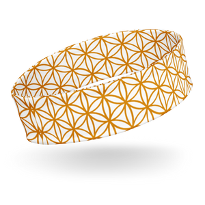 TRILLYYON - White & Gold - Flower Of Life Headband