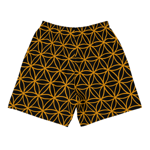 TRILLYYON - Black & Gold - Flower Of Life Athletic Shorts