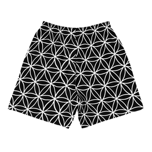 TRILLYYON - Black & White  - Flower Of Life Athletic Shorts