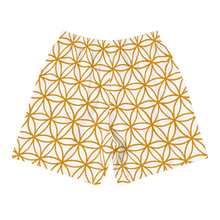 Load image into Gallery viewer, TRILLYYON - White &amp; Gold - Flower Of Life Athletic Shorts