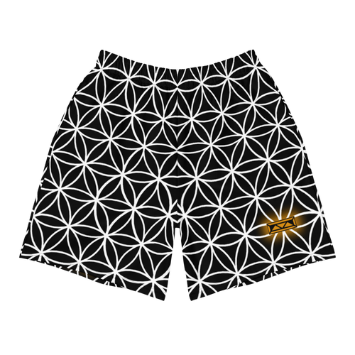 TRILLYYON - Black & White  - Flower Of Life Athletic Shorts