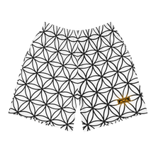 Load image into Gallery viewer, TRILLYYON - White &amp; Black  - Flower Of Life Athletic Shorts