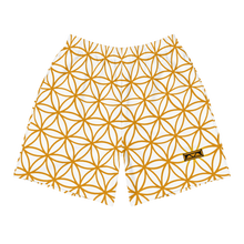 Load image into Gallery viewer, TRILLYYON - White &amp; Gold - Flower Of Life Athletic Shorts