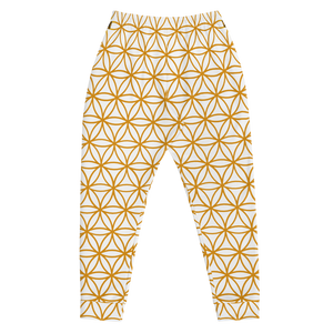 TRILLYYON - White & Gold - Flower Of Life Joggers