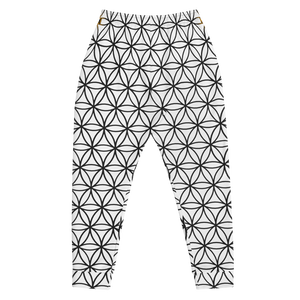 TRILLYYON - White & Black - Flower Of Life Joggers