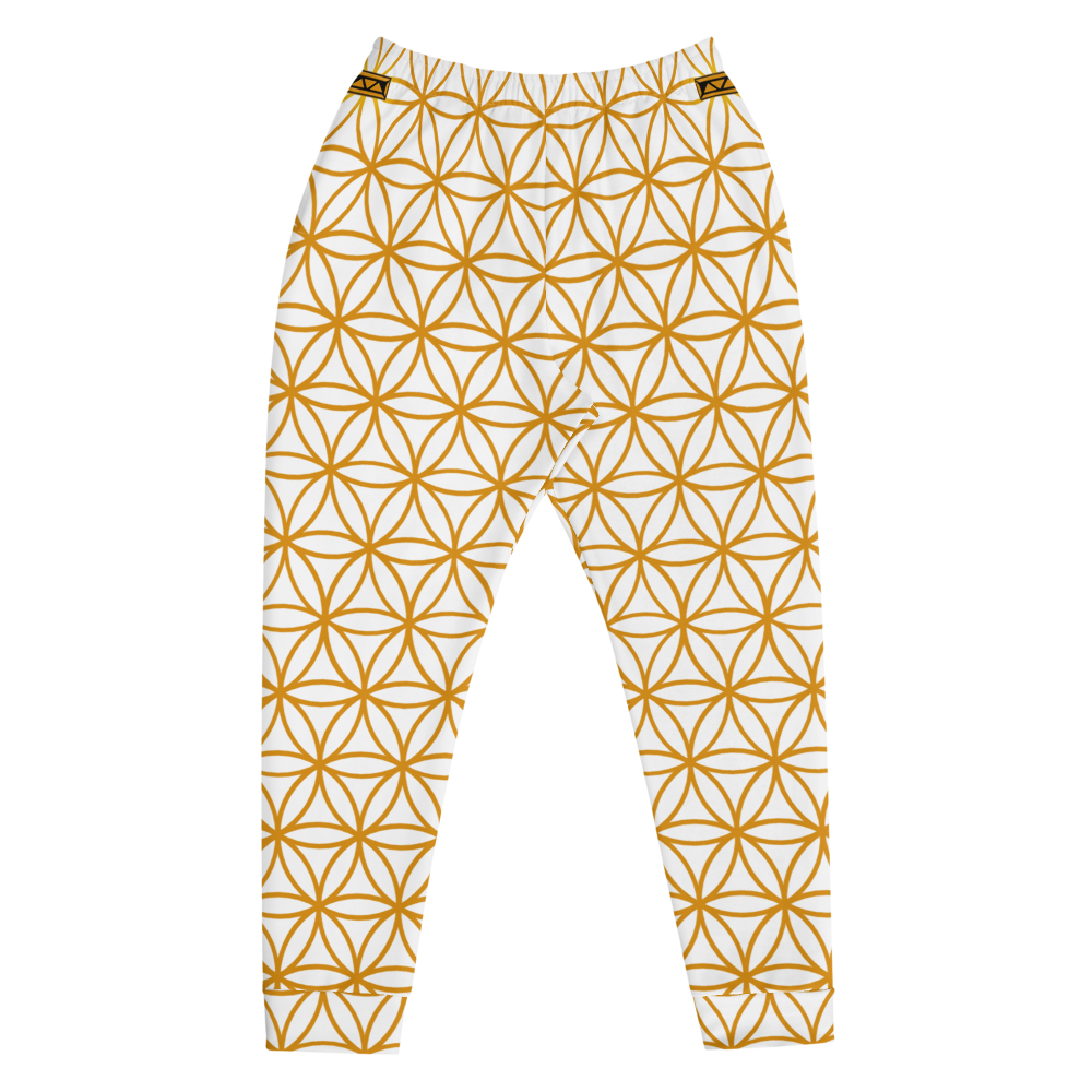 TRILLYYON - White & Gold - Flower Of Life Joggers