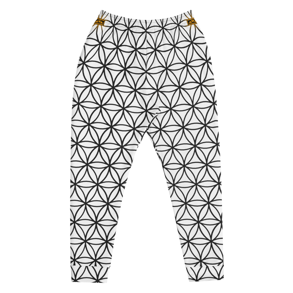 TRILLYYON - White & Black - Flower Of Life Joggers