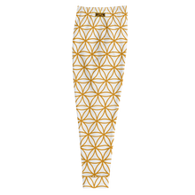 Load image into Gallery viewer, TRILLYYON - White &amp; Gold - Flower Of Life Joggers