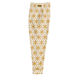 TRILLYYON - White & Gold - Flower Of Life Joggers
