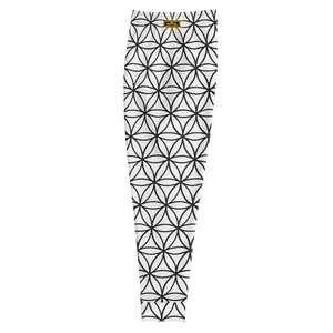 TRILLYYON - White & Black - Flower Of Life Joggers