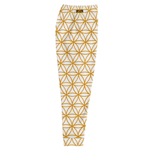 Load image into Gallery viewer, TRILLYYON - White &amp; Gold - Flower Of Life Joggers