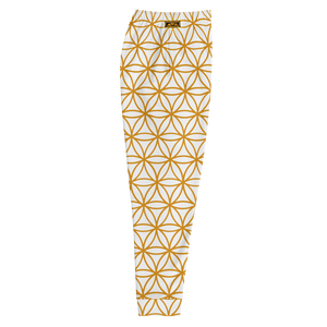 TRILLYYON - White & Gold - Flower Of Life Joggers