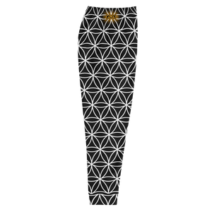 TRILLYYON - Black & White  - Flower Of Life Joggers