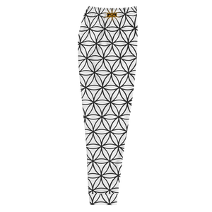 TRILLYYON - White & Black - Flower Of Life Joggers