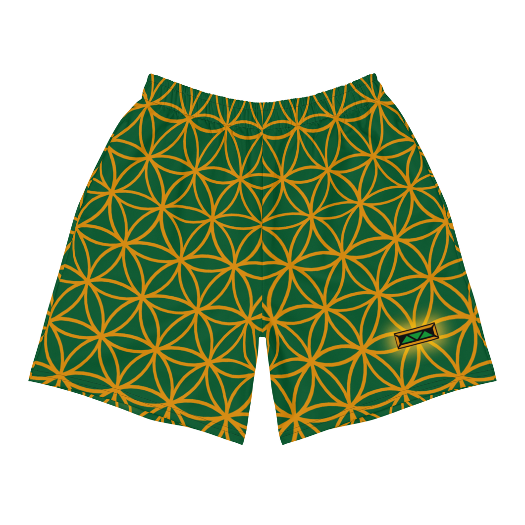 TRILLYYON - Green  - Flower Of Life Shorts