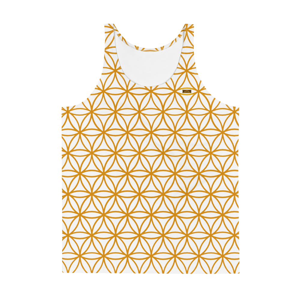 TRILLYYON - White & Gold - Flower Of Life Tank Top
