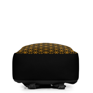 TRILLYYON - Black & Gold - Flower Of Life Minimalist Backpack