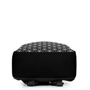 TRILLYYON - Black & White  - Flower Of Life Minimalist Backpack