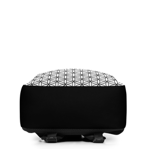 TRILLYYON - White & Black  - Flower Of Life Minimalist Backpack