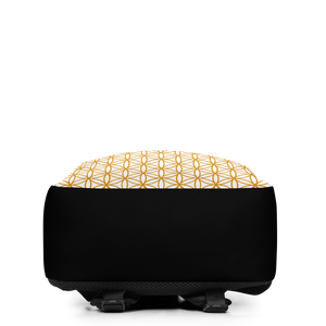 TRILLYYON - White & Gold - Flower Of Life Minimalist Backpack