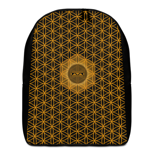 TRILLYYON - Black & Gold - Flower Of Life Minimalist Backpack