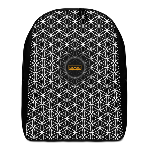 TRILLYYON - Black & White  - Flower Of Life Minimalist Backpack