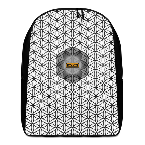 TRILLYYON - White & Black  - Flower Of Life Minimalist Backpack