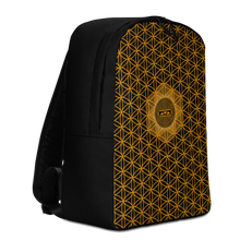 Load image into Gallery viewer, TRILLYYON - Black &amp; Gold - Flower Of Life Minimalist Backpack