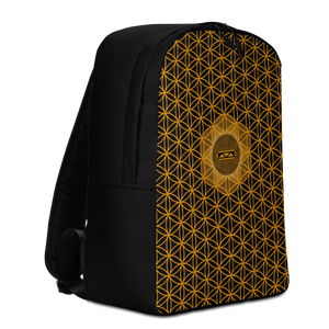 TRILLYYON - Black & Gold - Flower Of Life Minimalist Backpack