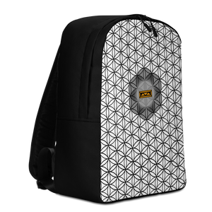 TRILLYYON - White & Black  - Flower Of Life Minimalist Backpack