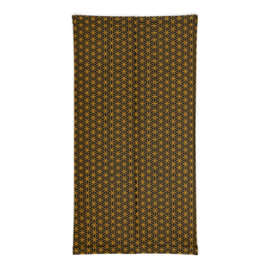 TRILLYYON - Black & Gold - Flower Of Life Neck Gaiter