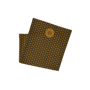 TRILLYYON - Black & Gold - Flower Of Life Neck Gaiter