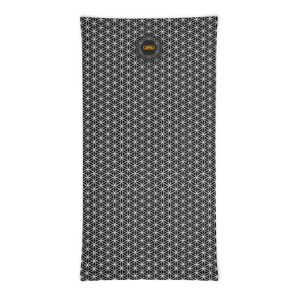 TRILLYYON - Black & White - Flower Of Life Neck Gaiter