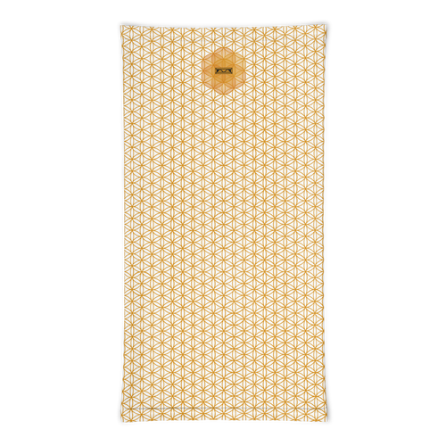 TRILLYYON - White & Gold - Flower Of Life Neck Gaiter