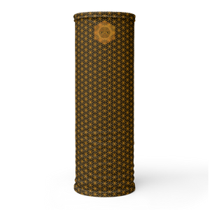 TRILLYYON - Black & Gold - Flower Of Life Neck Gaiter