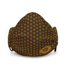 Load image into Gallery viewer, TRILLYYON - Black &amp; Gold - Flower Of Life Premium face mask
