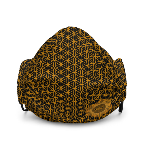 TRILLYYON - Black & Gold - Flower Of Life Premium face mask