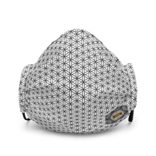 Load image into Gallery viewer, TRILLYYON - White &amp; Black - Flower Of Life Premium Face Mask