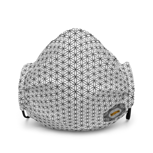 TRILLYYON - White & Black - Flower Of Life Premium Face Mask