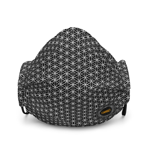 TRILLYYON - Black & White  - Flower Of Life Premium Face Mask