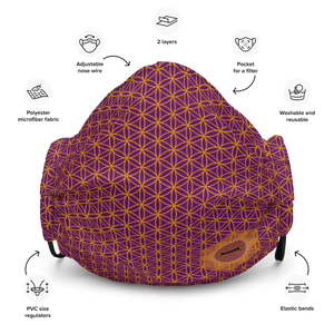 TRILLYYON - Purple  - Flower Of Life Face Mask