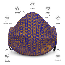 Load image into Gallery viewer, TRILLYYON - Blue  - Flower Of Life Face Mask