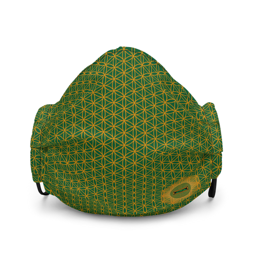 TRILLYYON - Green  - Flower Of Life Face Mask
