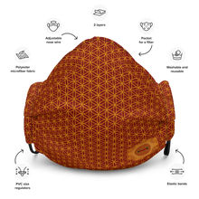 Load image into Gallery viewer, TRILLYYON - Red  - Flower Of Life Face Mask