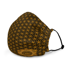 Load image into Gallery viewer, TRILLYYON - Black &amp; Gold - Flower Of Life Premium face mask