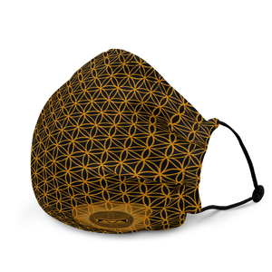 TRILLYYON - Black & Gold - Flower Of Life Premium face mask