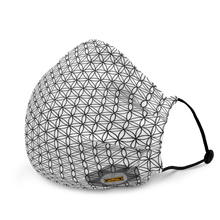 Load image into Gallery viewer, TRILLYYON - White &amp; Black - Flower Of Life Premium Face Mask