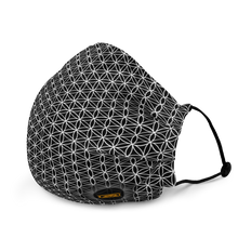 Load image into Gallery viewer, TRILLYYON - Black &amp; White  - Flower Of Life Premium Face Mask